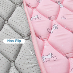 SPRINGSPIRIT mat back features non-slip texture for stable, slip-free play.