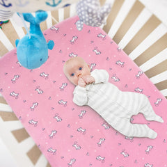 SPRINGSPIRIT mini crib sheets dinosaur print for playful naps and easy care