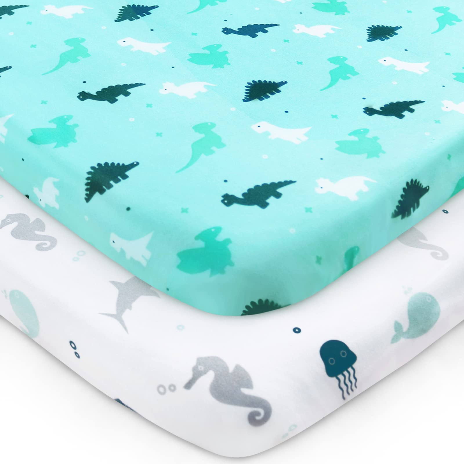 SPRINGSPIRIT pack and play dinosaurs print sheet fits Graco Pack n Play securely