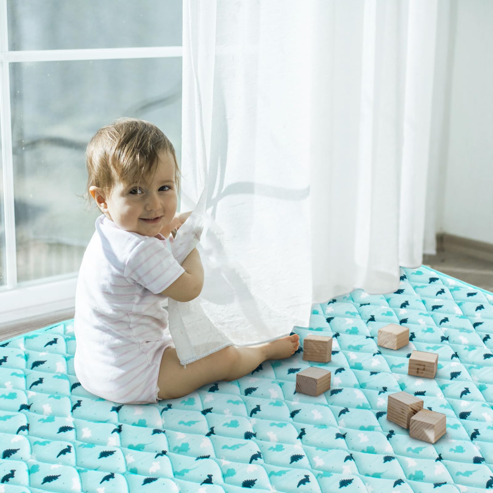 SPRINGSPIRIT Aqua Dinosaur design enhances toddler play sessions.