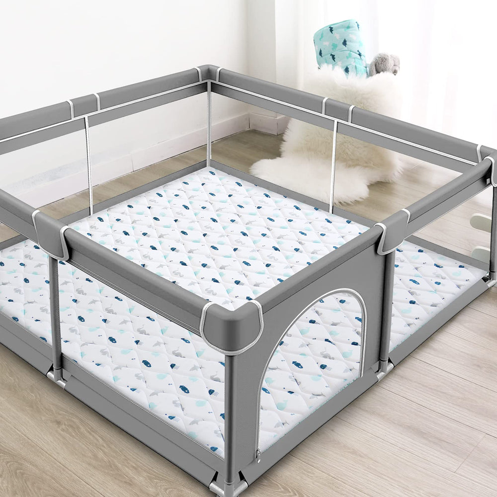 SPRINGSPIRIT Premium Foam Baby Play Mat easy-clean surface supports quick wipe-down after messy play.