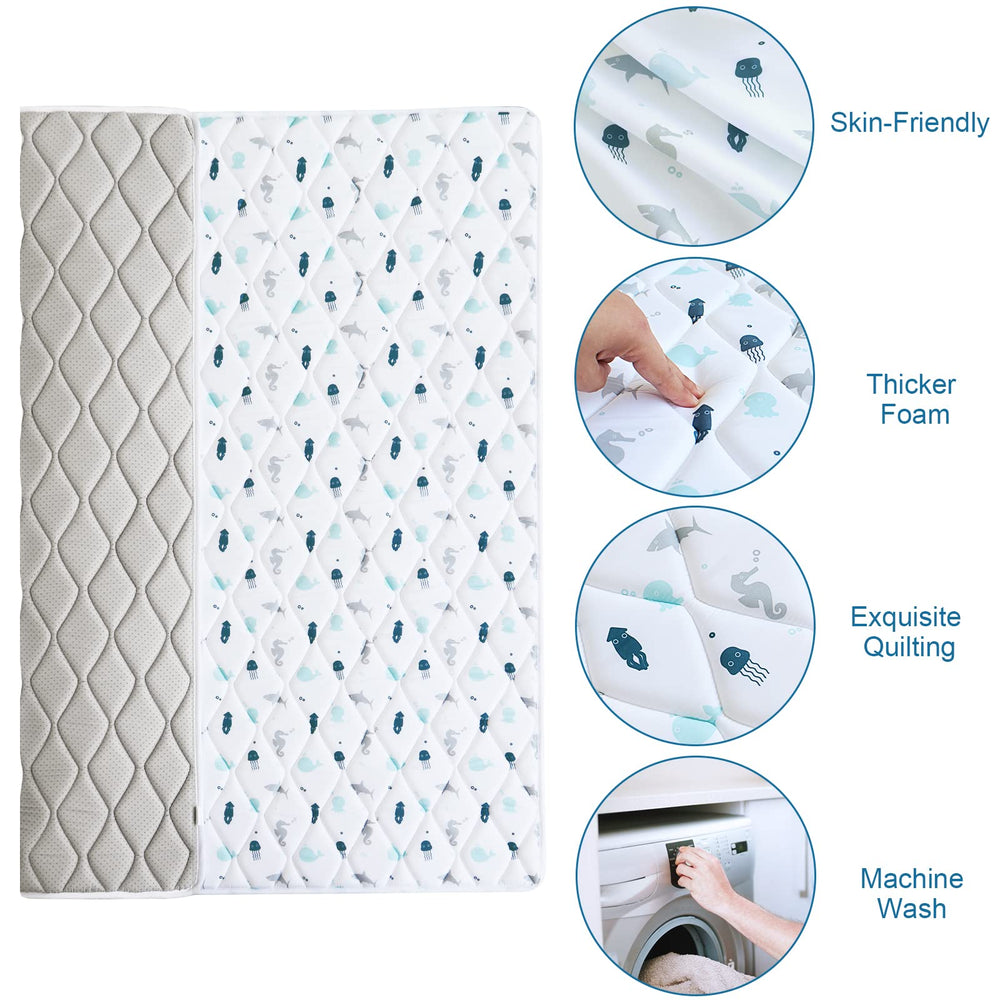 SPRINGSPIRIT Premium Foam Baby Play Mat indoor-outdoor setup illustrates versatile use for any room.