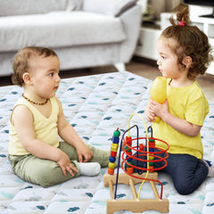 SPRINGSPIRIT Premium Foam Baby Play Mat tummy-time view emphasizes soft cushioning on hard floors.