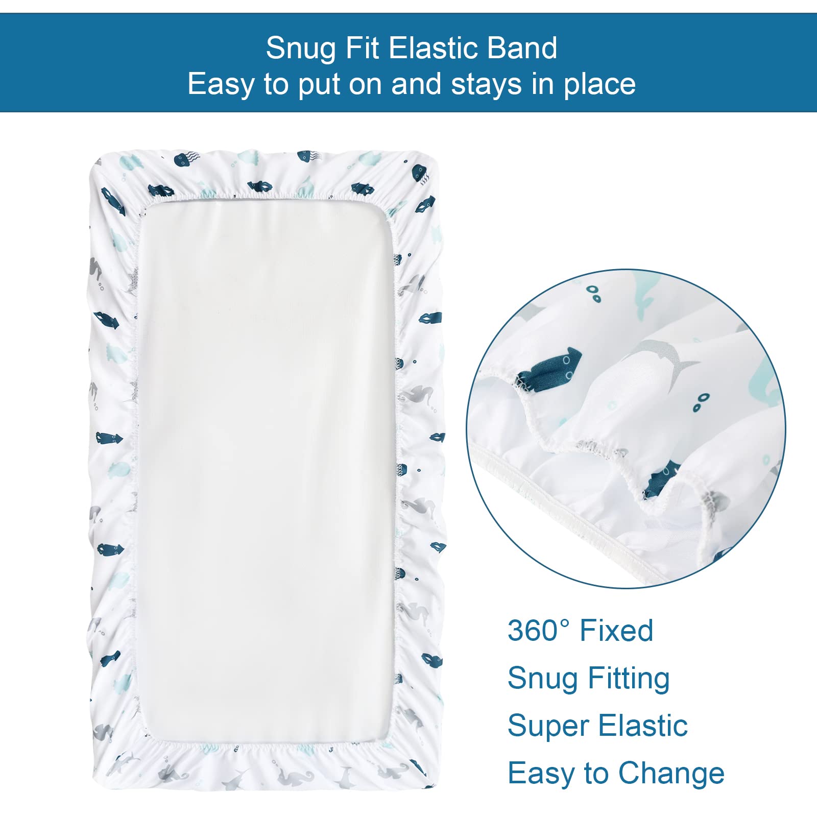 SPRINGSPIRIT skin-friendly crib sheets gentle on baby's delicate skin