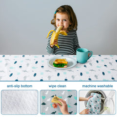 SPRINGSPIRIT splat mat anti-slip back keeps it in place during playtime.