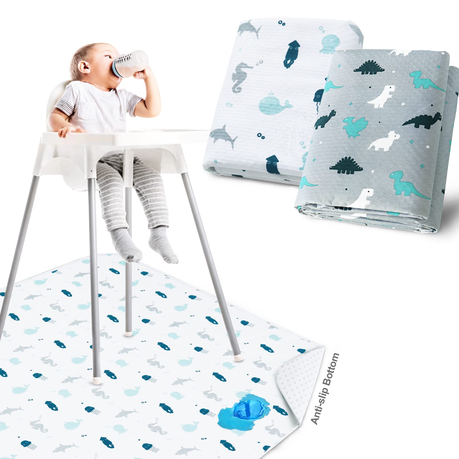 SPRINGSPIRIT splat mat waterproof and stain resistant for quick cleanup.