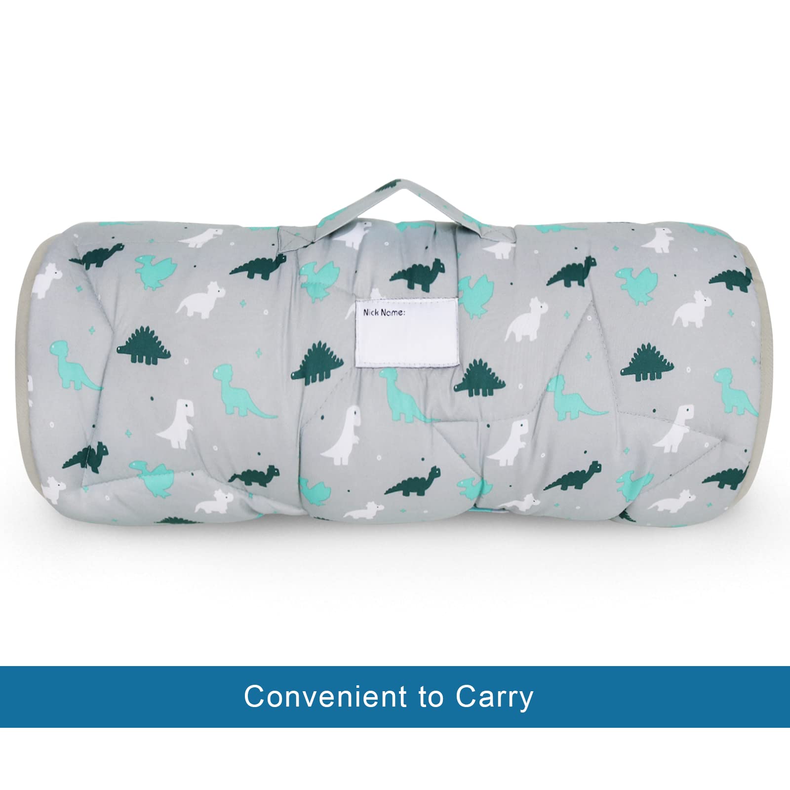 SPRINGSPIRIT Nap Mat gray ready for school, ideal for preschool or daycare.