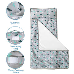 SPRINGSPIRIT Toddler Nap Mat gray unrolled, soft sleep surface at daycare.