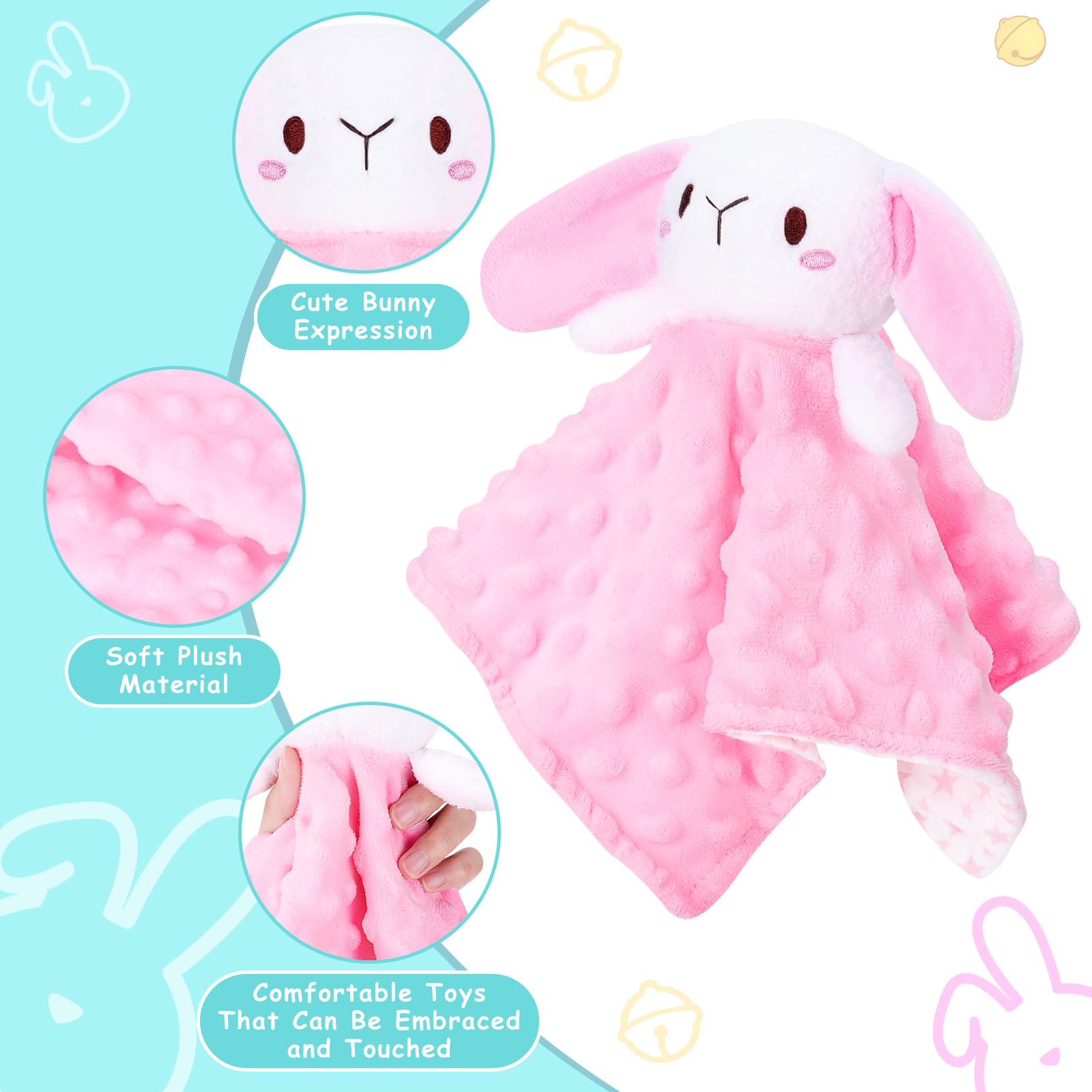 Sprinqdawin Lovey Bunny cuddling use provides safe companionship for infants.