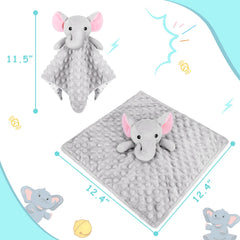 Sprinqdawin Lovey Elephant fabric detail highlights plush texture for soothing baby touch.