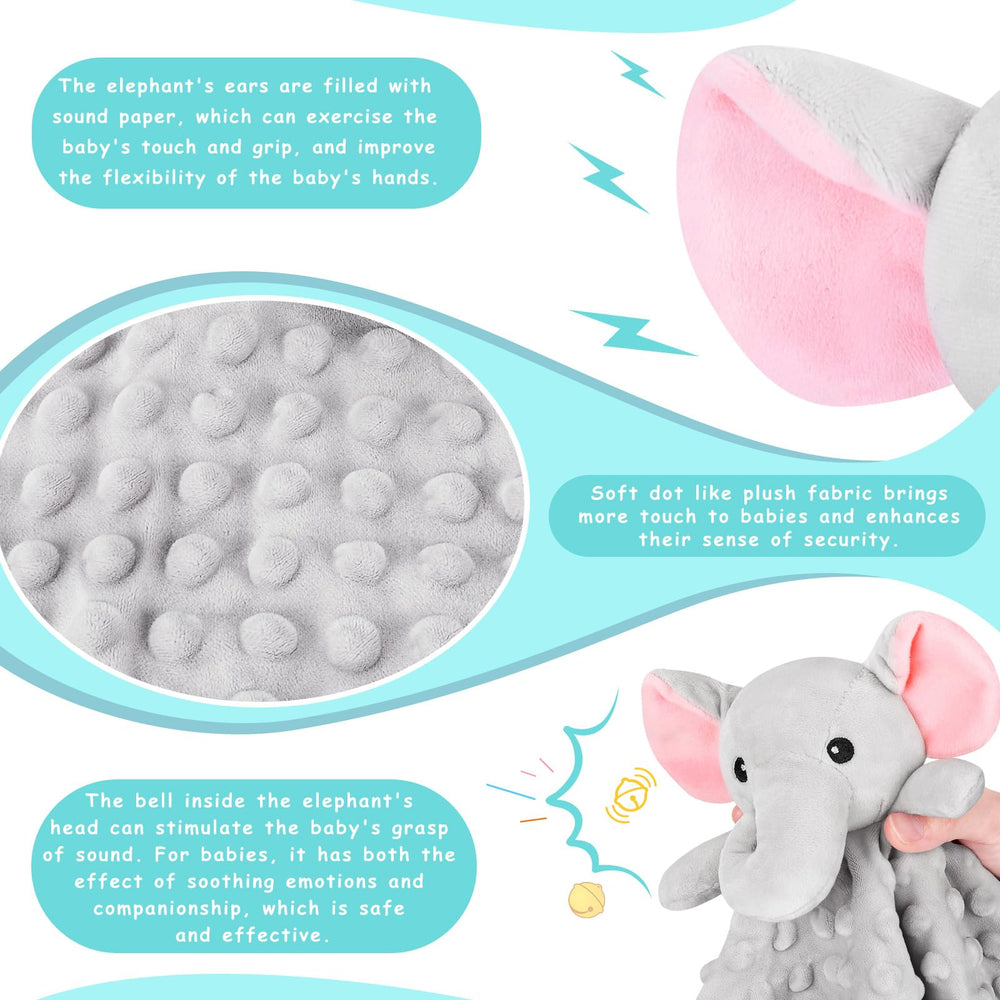 Sprinqdawin Lovey Elephant handheld size is perfect for on the go cuddling.