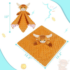 Sprinqdawin Loveys Highland Cow hands with sound paper for sensory exploration