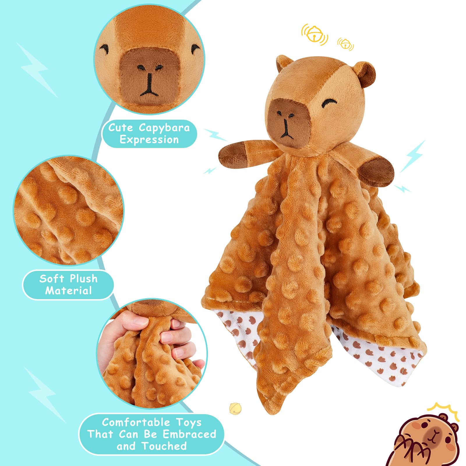 Sprinqdawin Loveys Capybara hands grip sound paper to engage touch