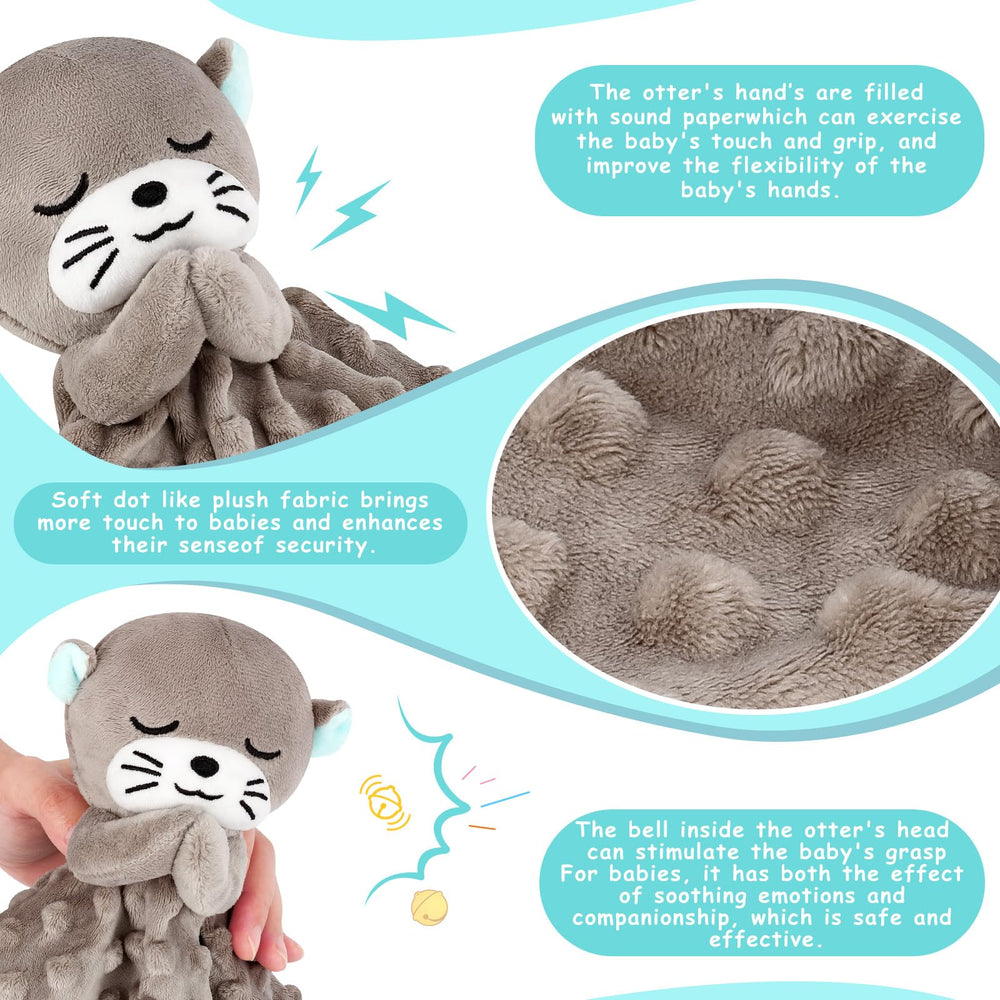 Sprinqdawin Lovey otter head with bell encourages auditory exploration