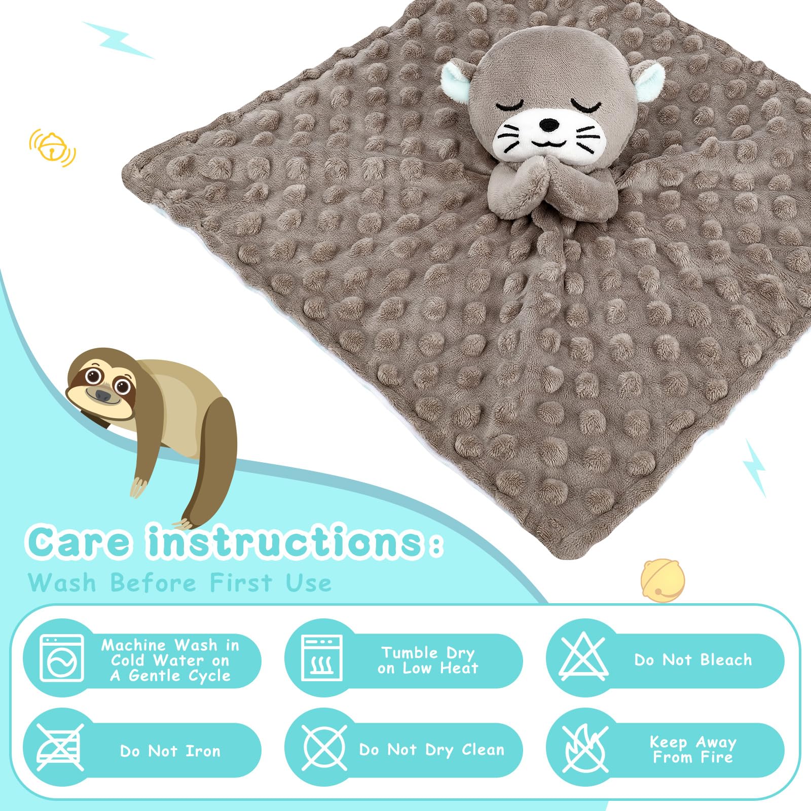 Sprinqdawin Lovey soft-dot fabric adds soothing touch for baby comfort