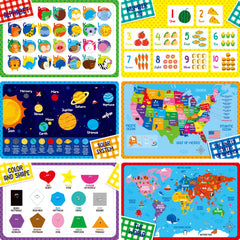 SpriteGru alphabet placemat promotes early literacy during meals with colorful, interactive learning.