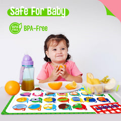 SpriteGru numbers placemat supports counting practice at mealtime with bright numerals.