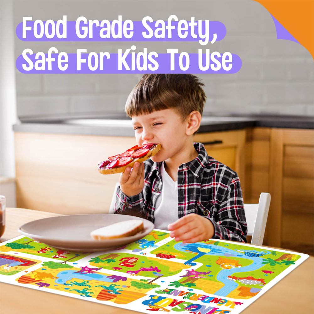 SpriteGru placemats easy-to-clean surface simplifies after messy meals