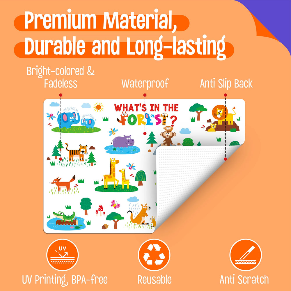 SpriteGru placemats farm animals offer wholesome entertainment and education at mealtime