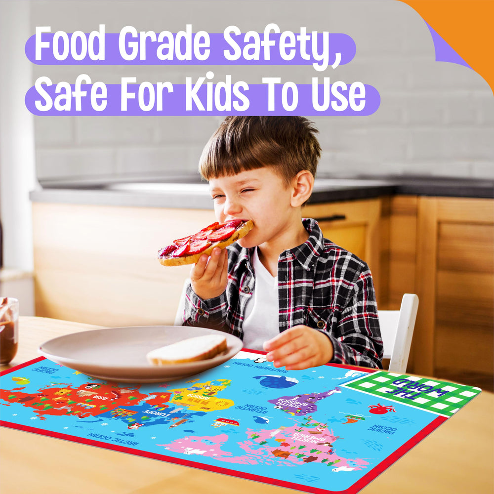 SpriteGru shapes colors placemat reinforces shape and color recognition in kids.