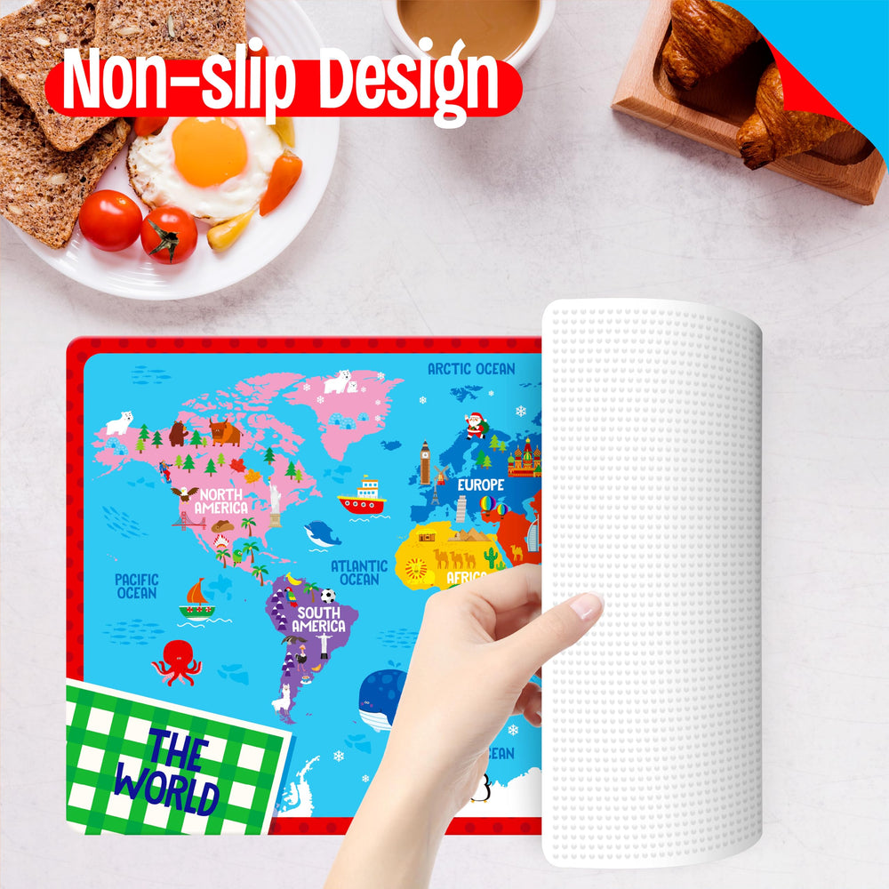 SpriteGru universe placemat encourages curiosity with space-themed visuals during meals.