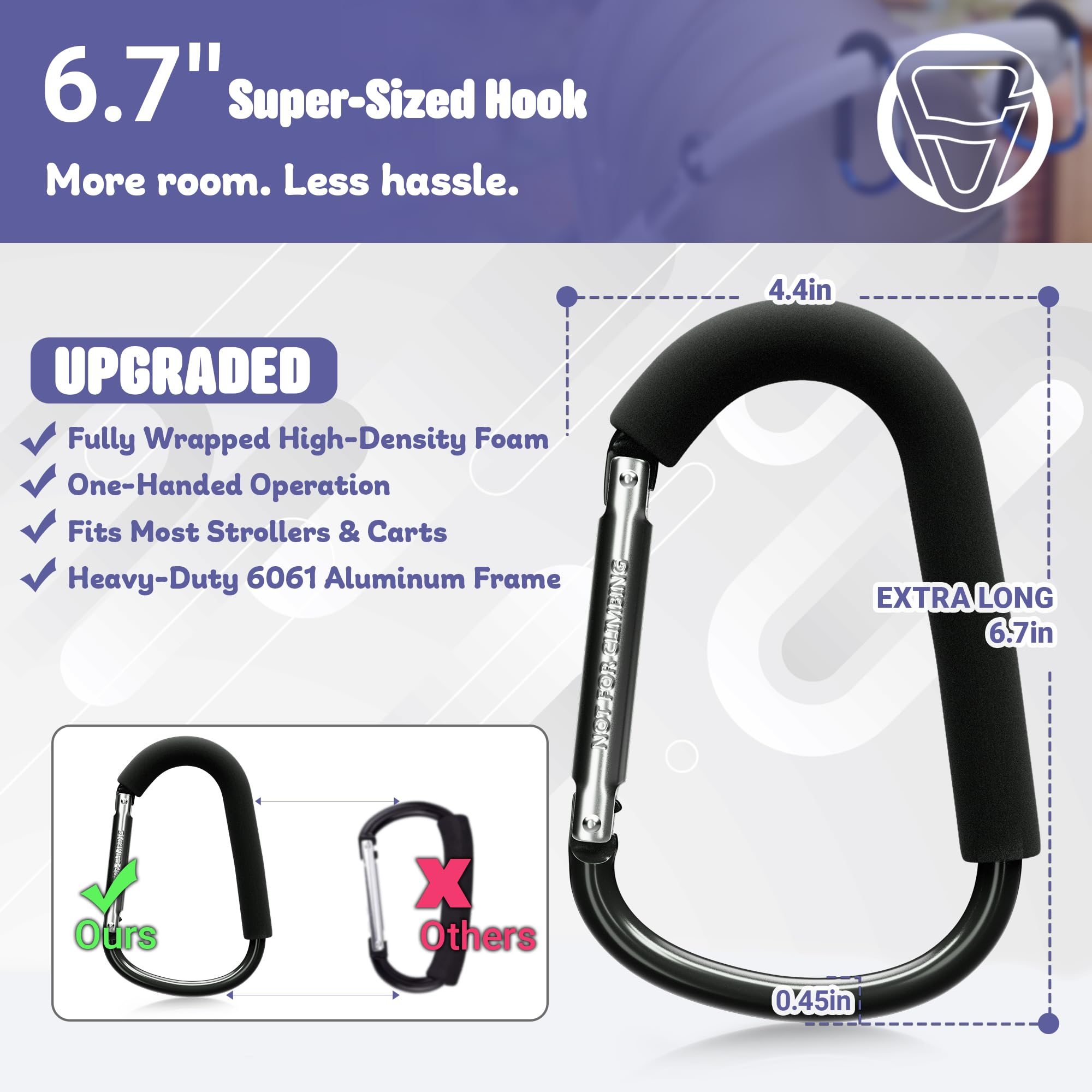 Sprookber foam handle protection showing soft cushioning for bags.