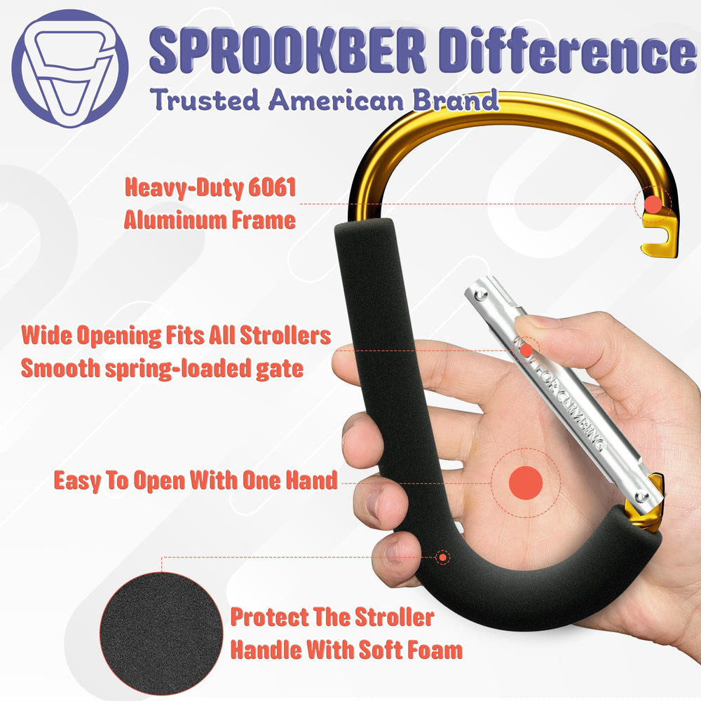 Sprookber one-handed-operation lets you hang bags with one hand.