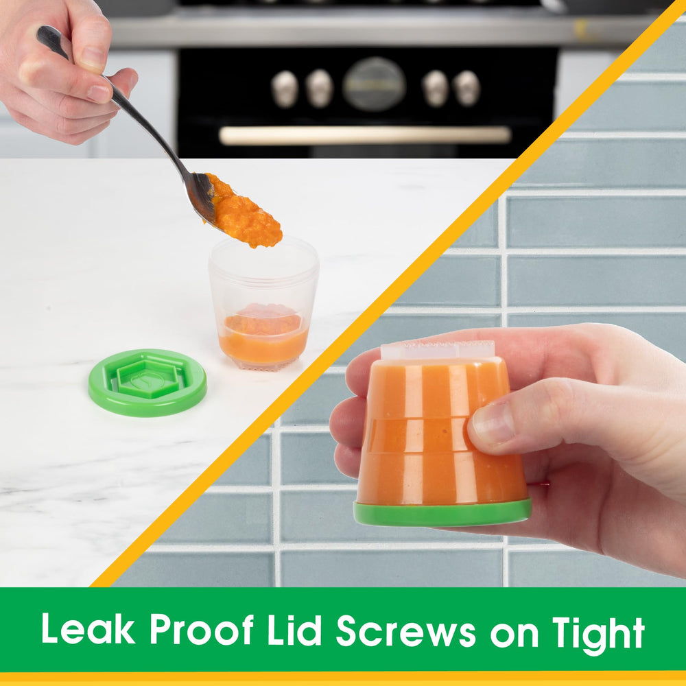 Sprout Cups jars compatible with Baby Bullet blender for quick prep