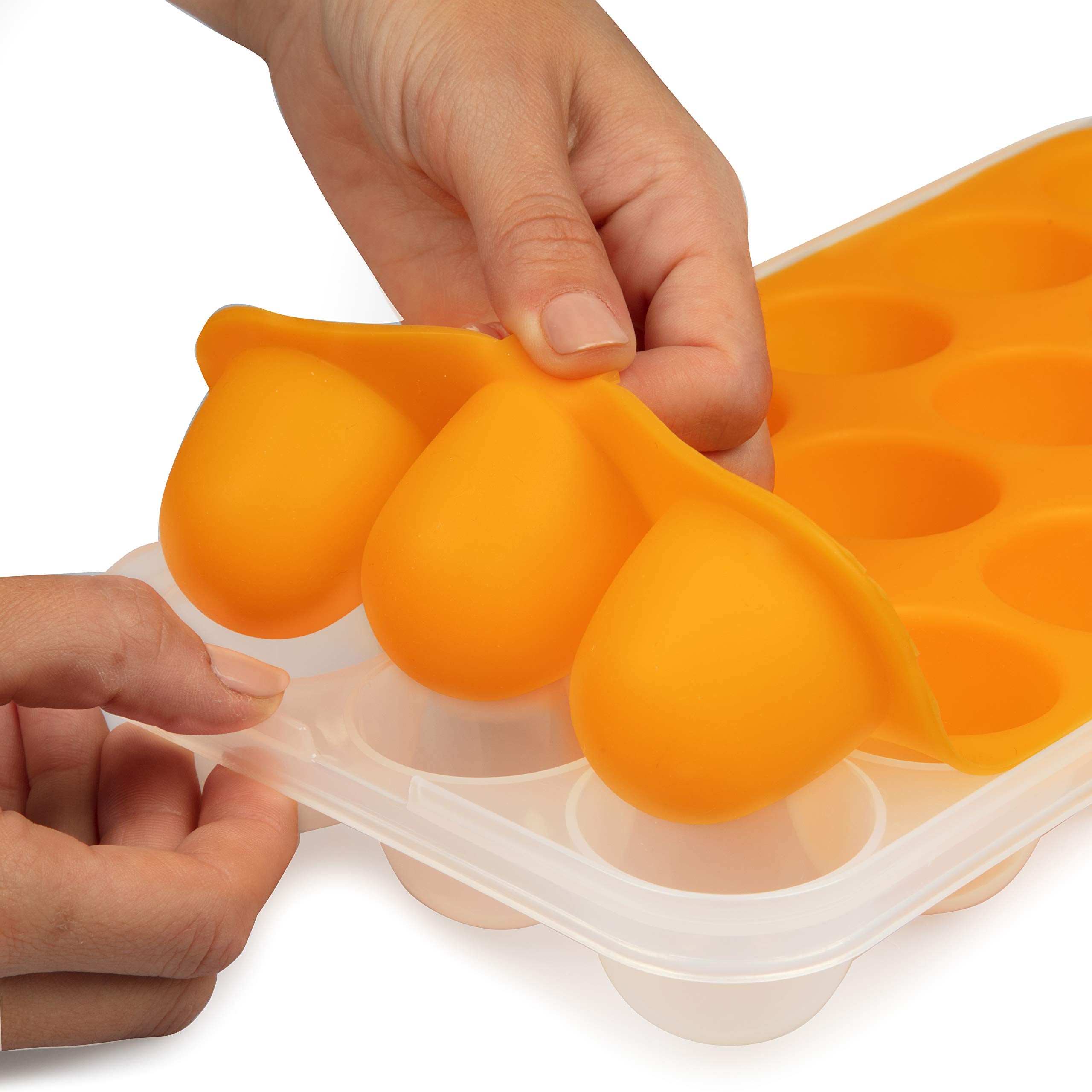 Sprout Cups snap-on lid helps prevent leaks in fridge or freezer.