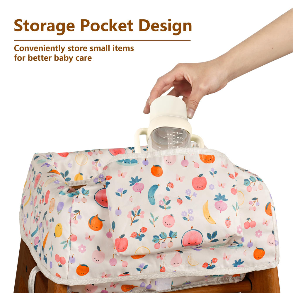 Sprouterie high chair cover outdoor indoor dining versatility for any venue.