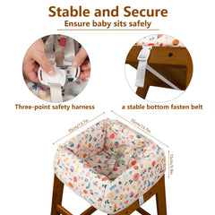 Sprouterie high chair cover three-layer padding provides soft, breathable comfort at mealtime.