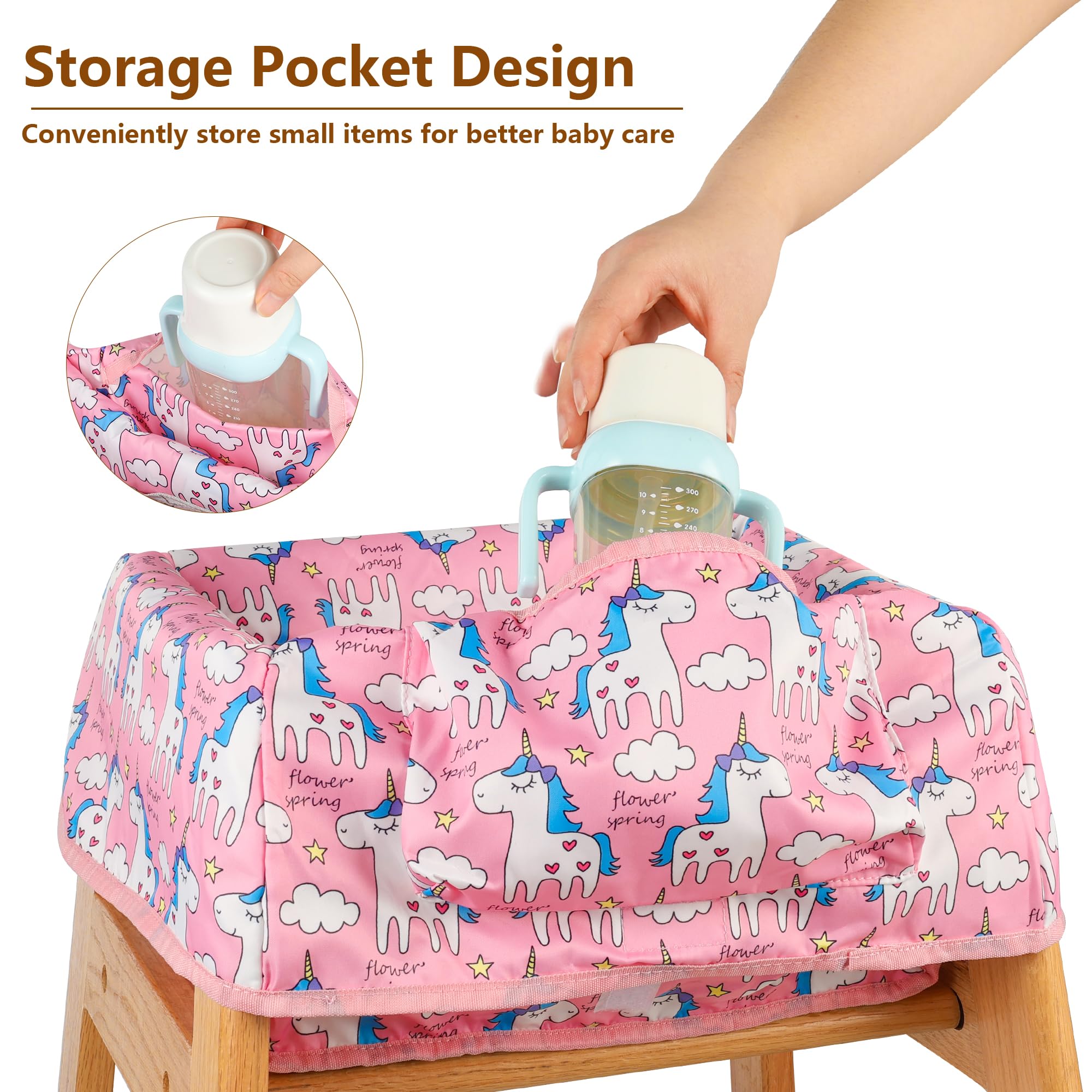 Sprouterie high chair cover blue polar bear keeps baby comfy outdoors