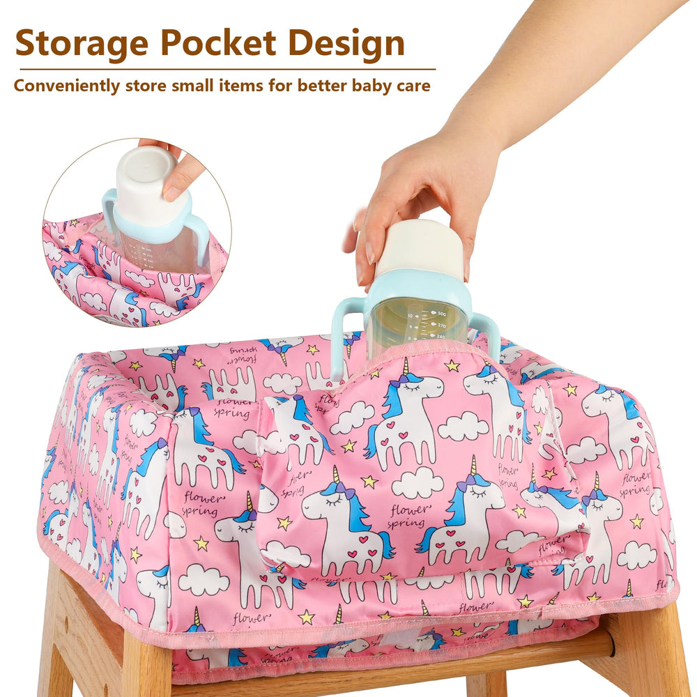 Sprouterie high chair cover blue polar bear keeps baby comfy outdoors