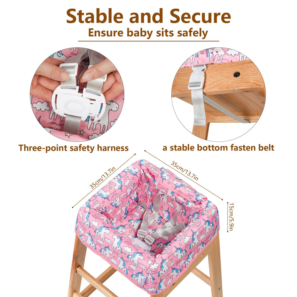 Sprouterie high chair cover waterproof fabric makes spills easy to wipe away