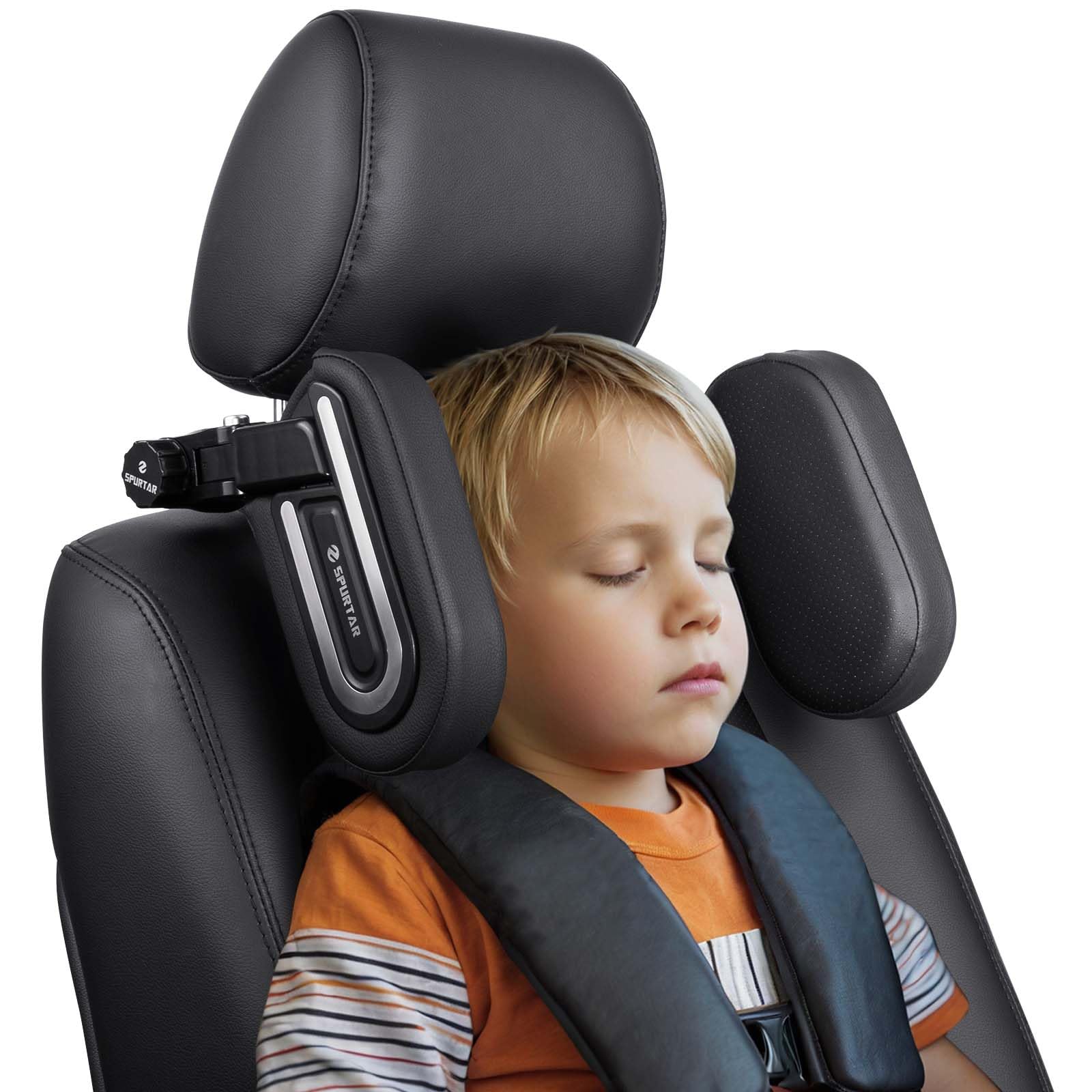 Spurtar headrest pillow 180-degree rotation for adjustable travel comfort.