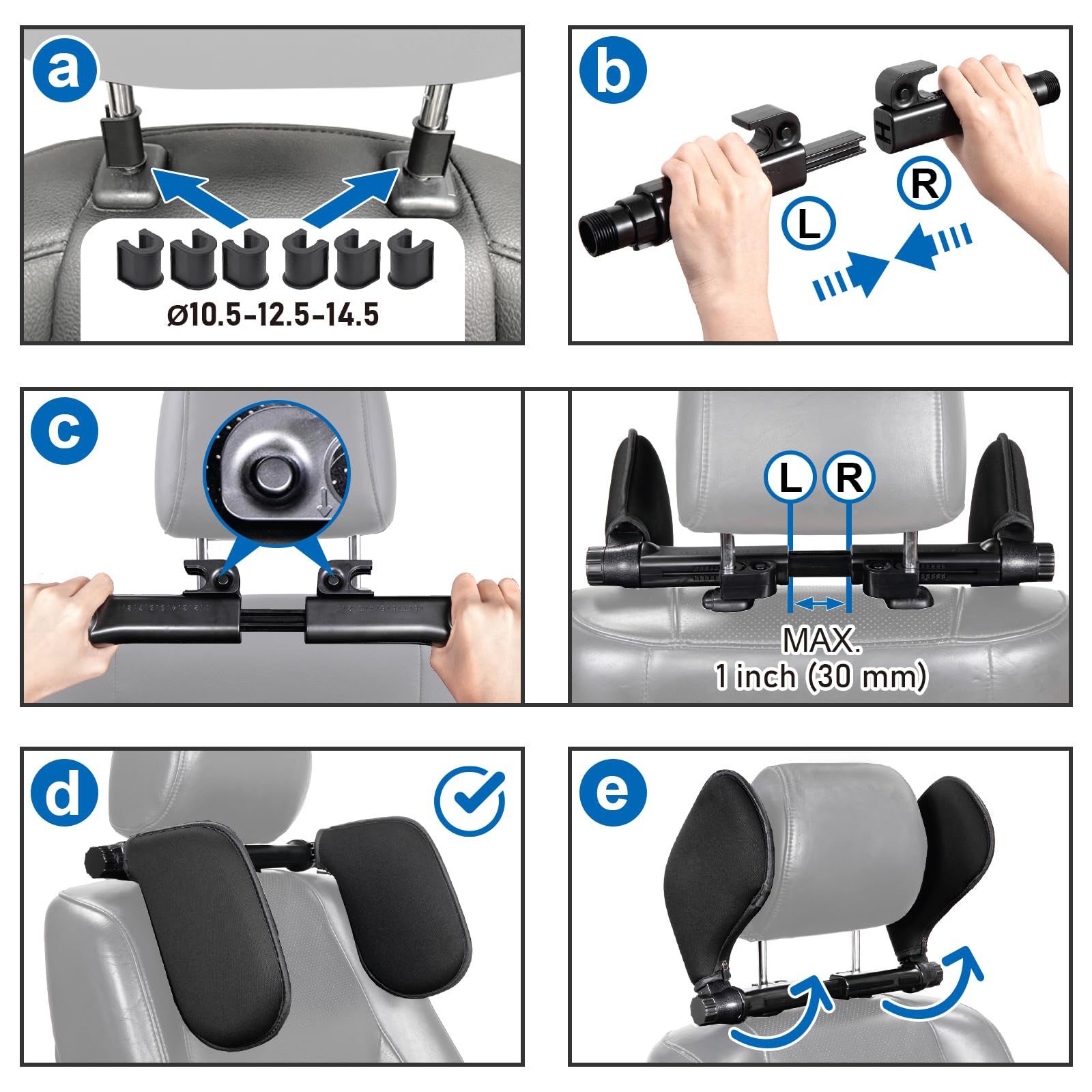 Spurtar headrest pillow compatibility chart helps confirm fit before purchase