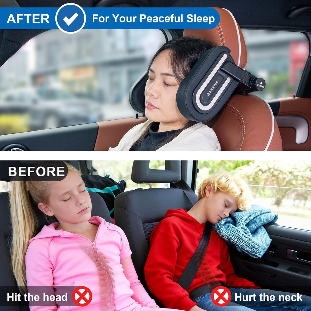 Spurtar memory foam neck pillow with breathable vents for cooler travel.