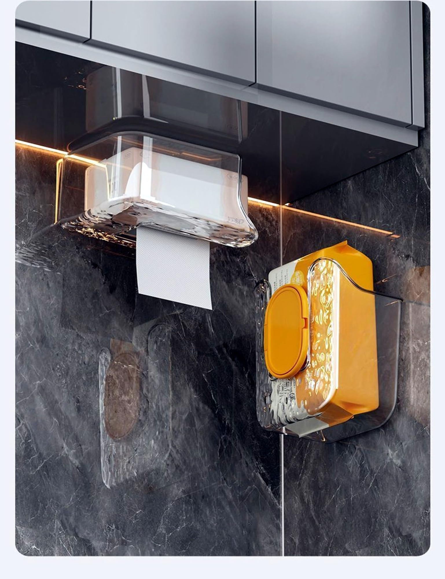SQDWYGUO toilet bathroom storage showing hygienic hands-free accessibility