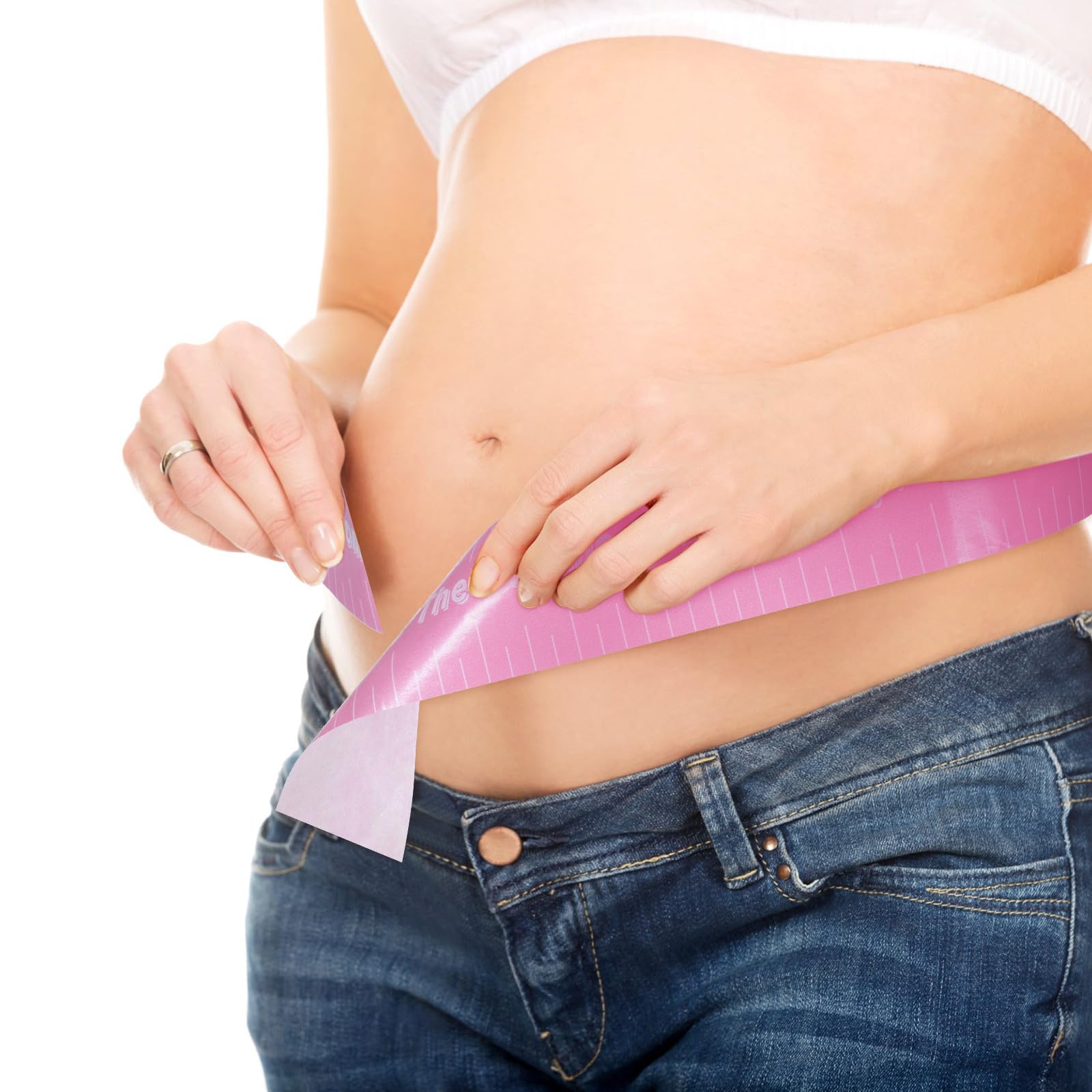 Pink belly measure packaging from Sratte adds decorative touch to party.