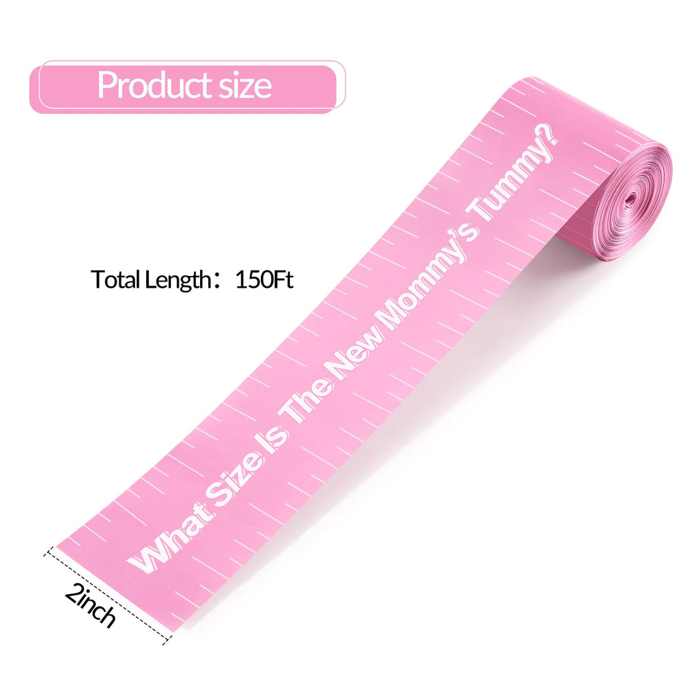 Sratte pink tummy tape design on sturdy paper, safe for events.