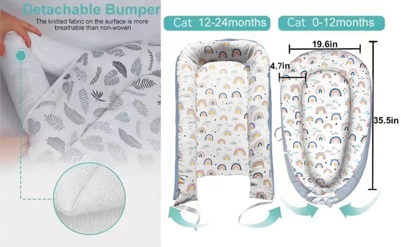 SSKFerier Baby Lounger Cover in use with parent supervision during play.