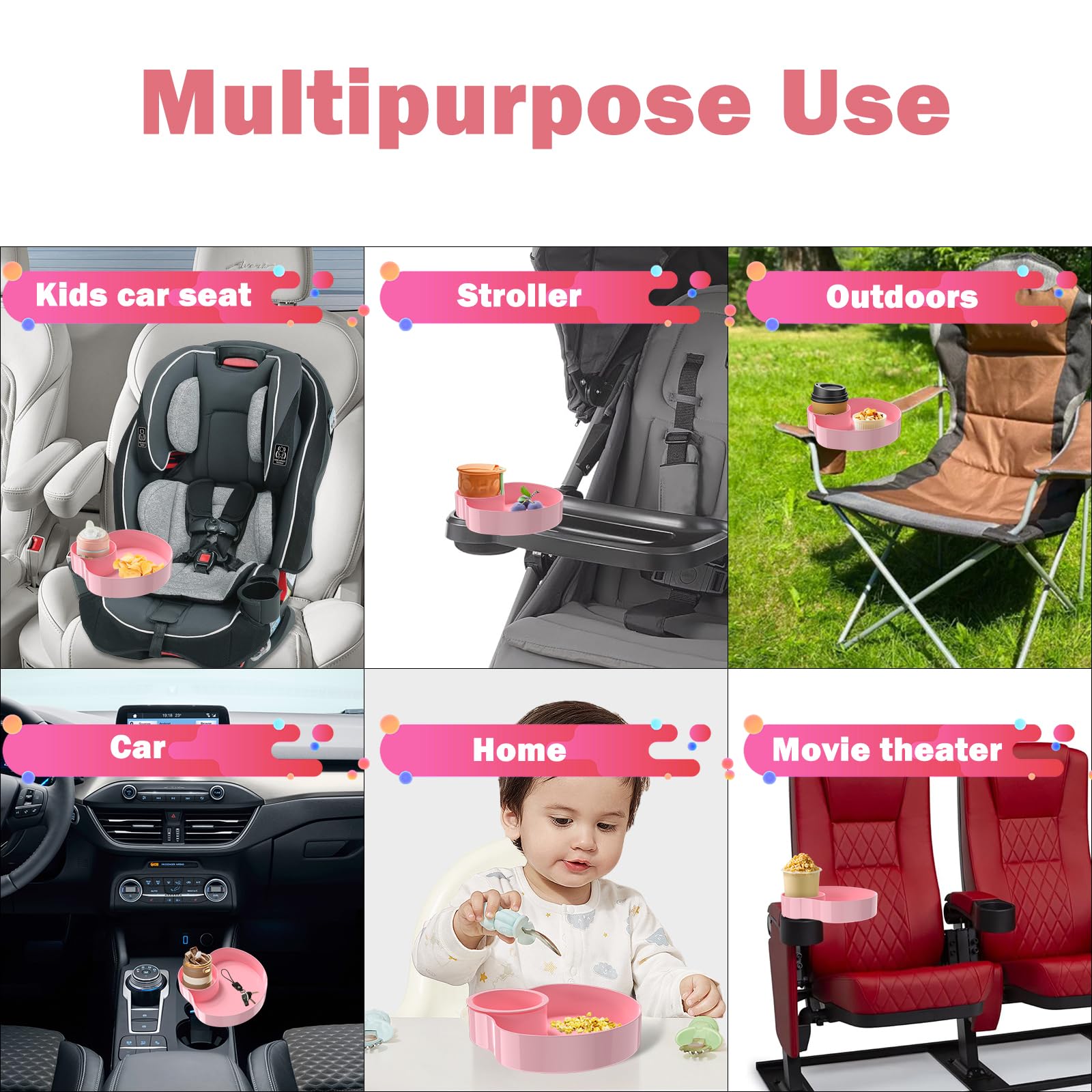 SSPONT spill-proof edge keeps snacks contained during car rides