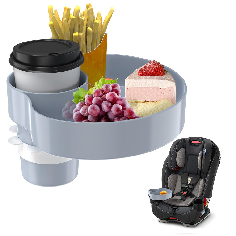 SSPONT kids car seat tray close-up highlights spill-proof edge for mess-free meals.