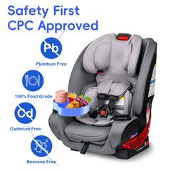 SSPONT Kids Car Seat Tray cup holder blue keeps drinks steady on trips