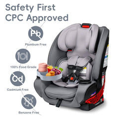 SSPONT car seat tray cup holder close-up shows secure, accessible drinks.