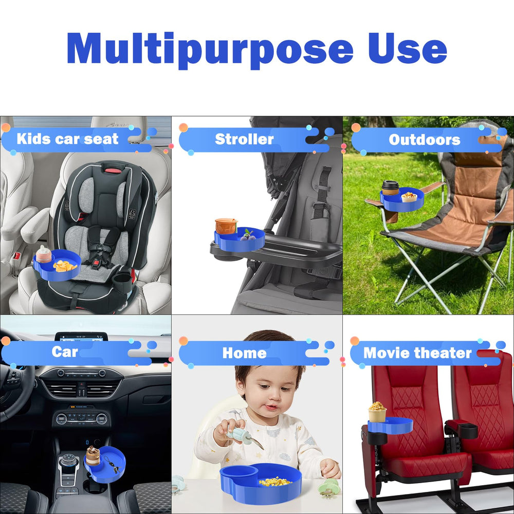 SSPONT Kids Car Seat Tray spill-proof blue reduces mess during bumps