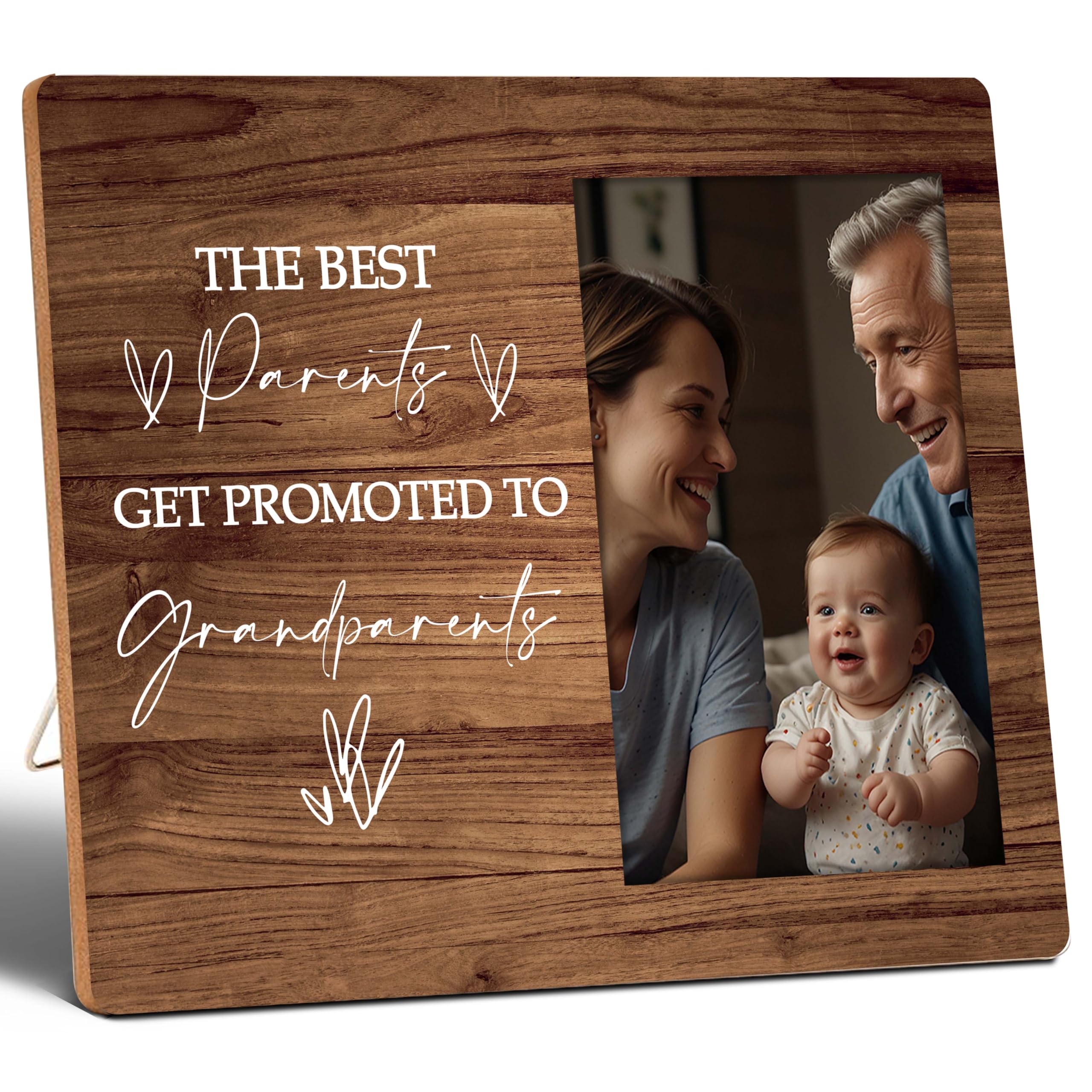 SSQBZU grandparents photo frame 4x6 wooden wall mount preserves baby memories