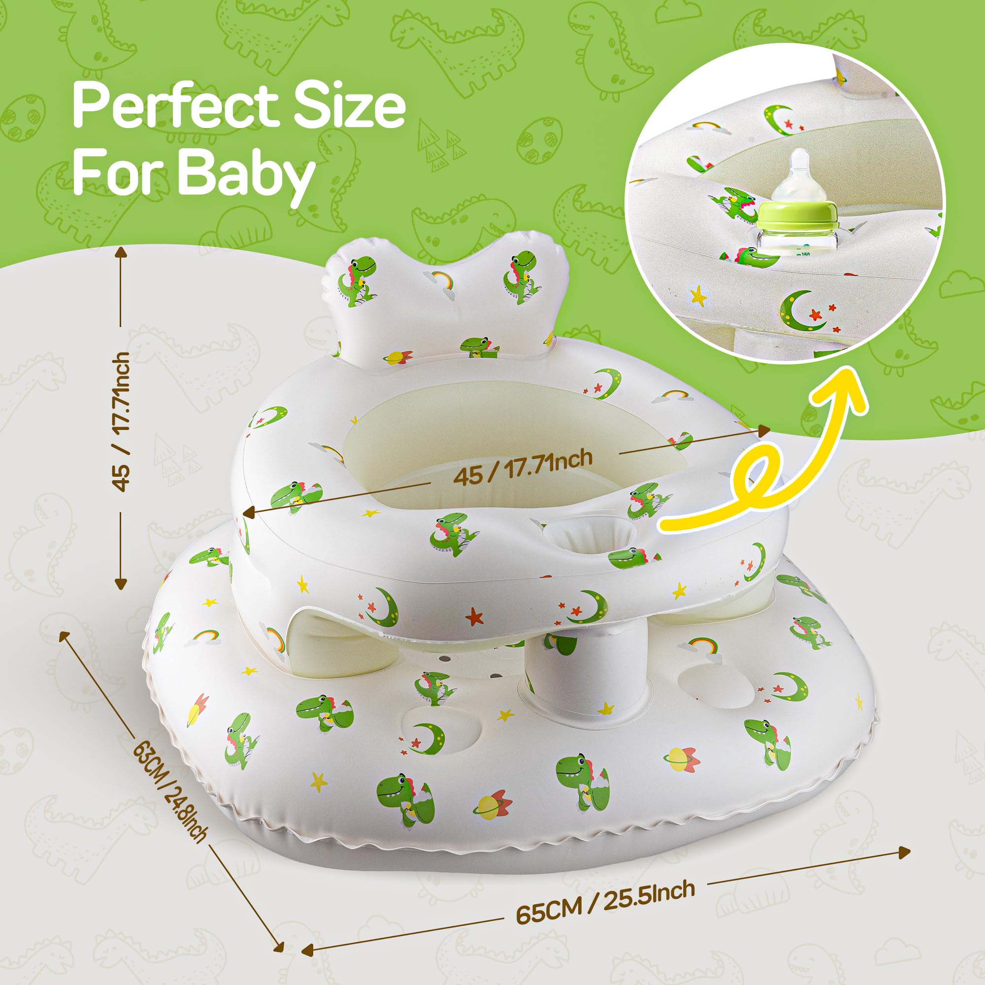 SSyang BPA-free PVC is smooth and gentle on delicate skin.
