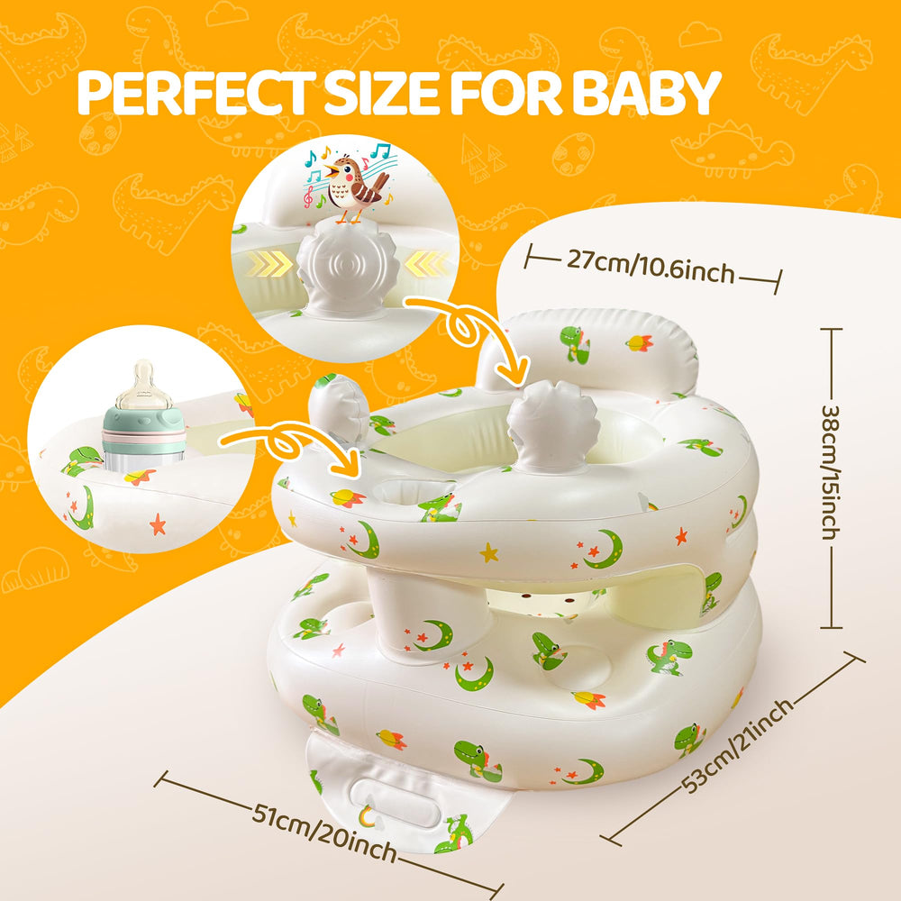 SSyang inflatable baby seat showing curved backrest and raised armrests for support
