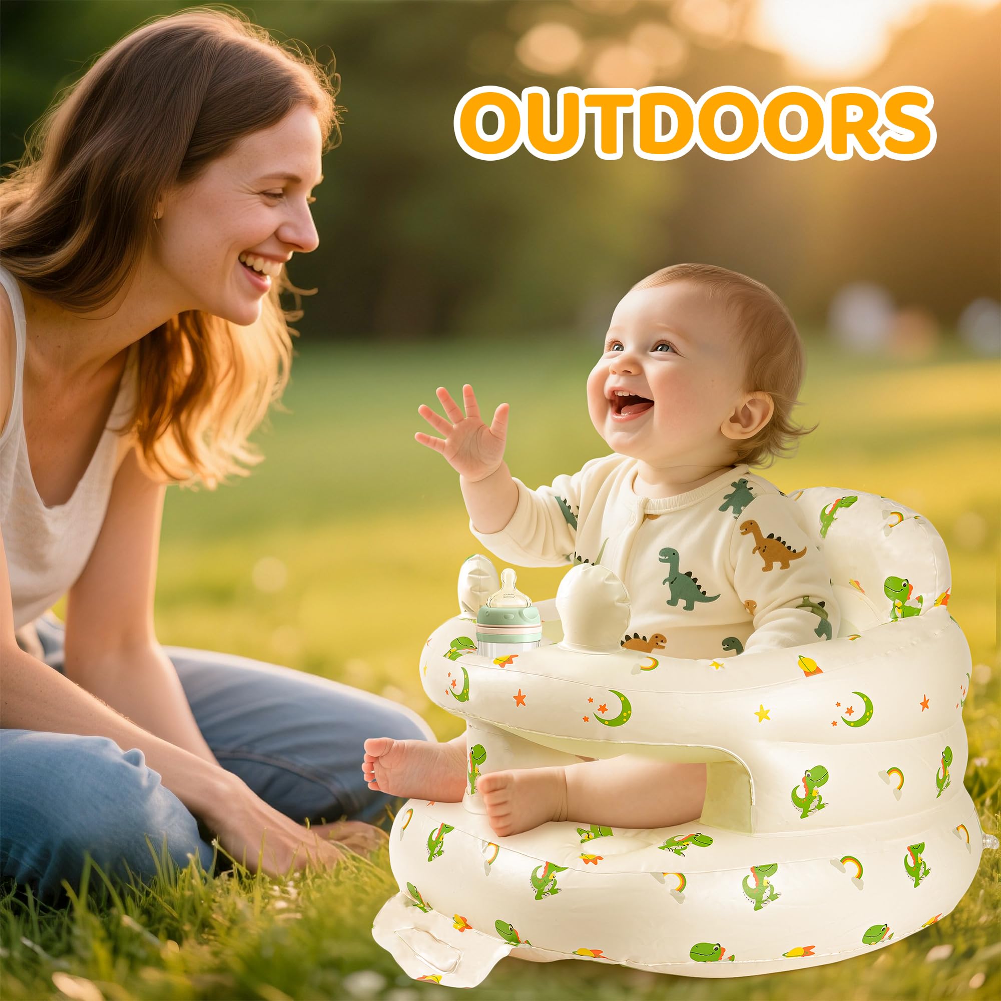 SSyang inflatable baby seat ready for feeding and playtime use